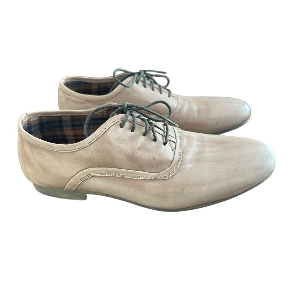 Bed Stu Cosburn Light Tan Mens Size 9.5 Lace Up Leather Casual Shoes #S20-9